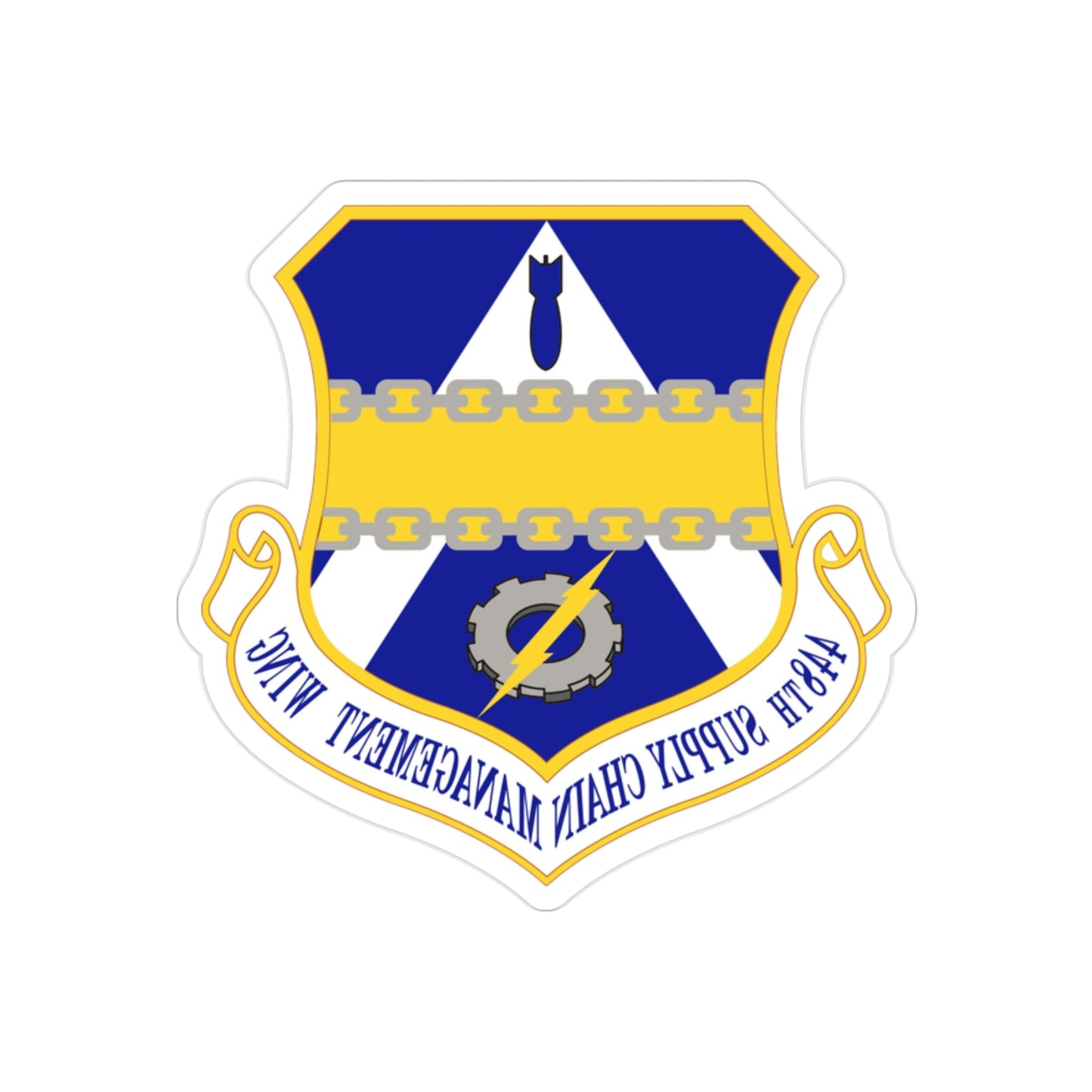 448th Supply Chain Managment Wing (U.S. Air Force) REVERSE PRINT Transparent STICKER-2 Inch-The Sticker Space