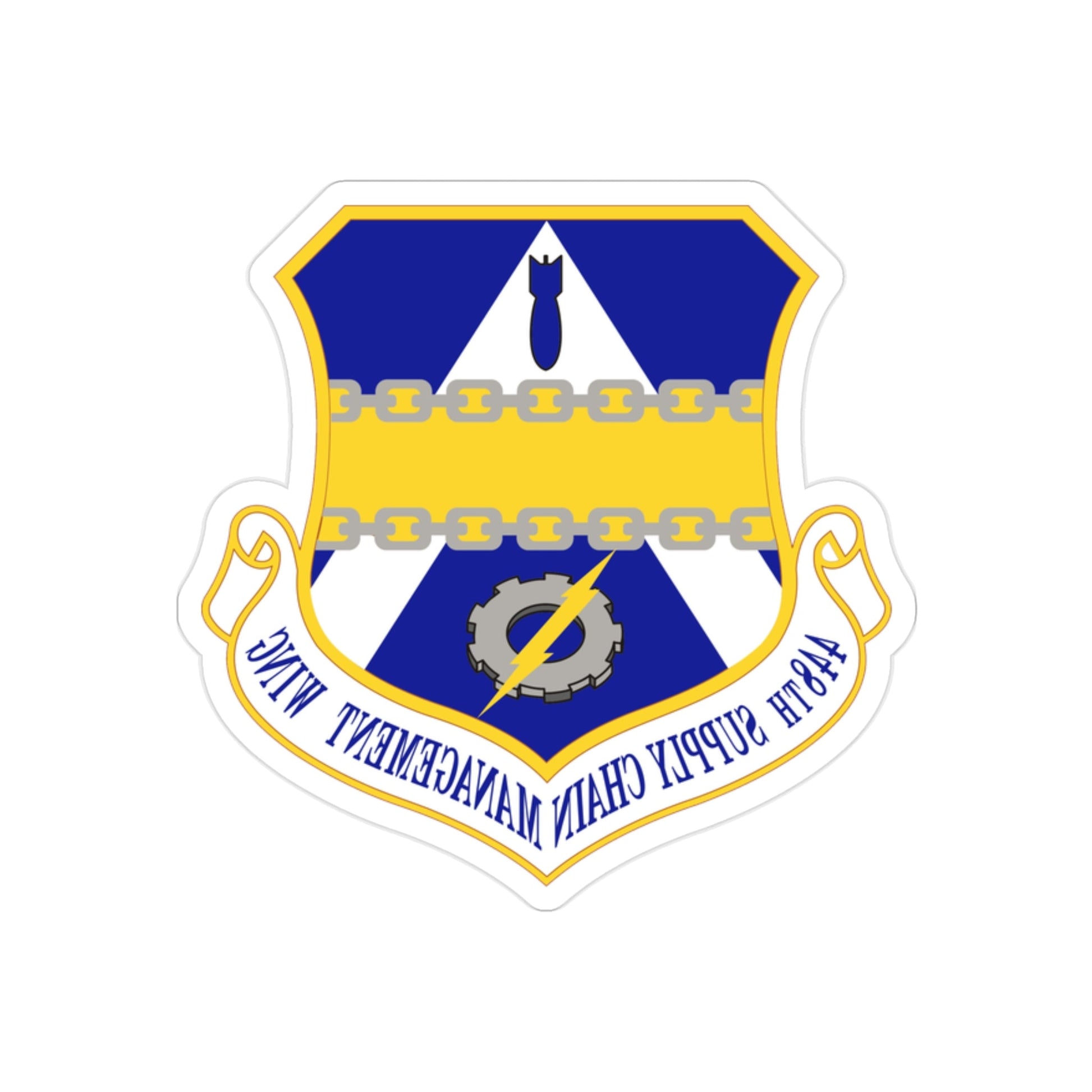 448th Supply Chain Managment Wing (U.S. Air Force) REVERSE PRINT Transparent STICKER-2 Inch-The Sticker Space