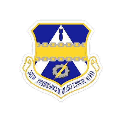 448th Supply Chain Managment Wing (U.S. Air Force) REVERSE PRINT Transparent STICKER-6" × 6"-The Sticker Space