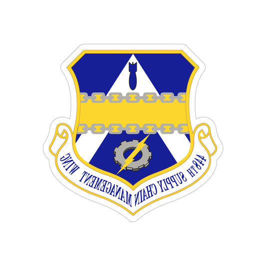 448th Supply Chain Managment Wing (U.S. Air Force) REVERSE PRINT Transparent STICKER-6" × 6"-The Sticker Space