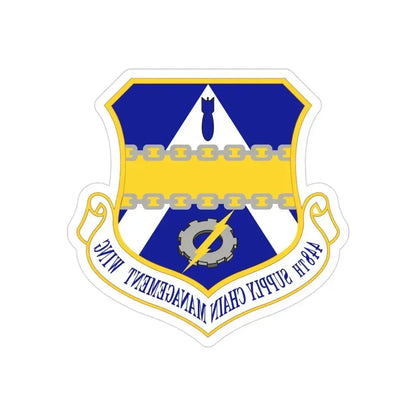 448th Supply Chain Managment Wing (U.S. Air Force) REVERSE PRINT Transparent Die-Cut STICKER 3 Inch Die-Cut Transparent - The Sticker Space