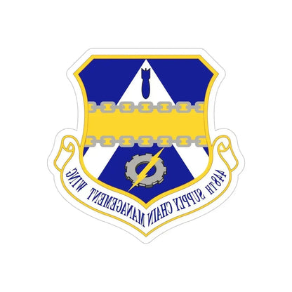 448th Supply Chain Managment Wing (U.S. Air Force) REVERSE PRINT Transparent Die-Cut STICKER - The Sticker Space