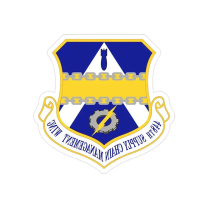 448th Supply Chain Managment Wing (U.S. Air Force) REVERSE PRINT Transparent Die-Cut STICKER - The Sticker Space