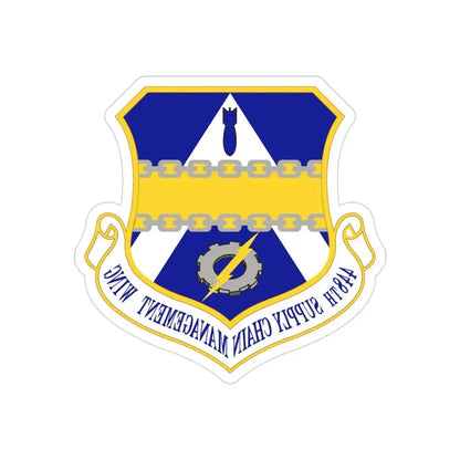 448th Supply Chain Managment Wing (U.S. Air Force) REVERSE PRINT Transparent Die-Cut STICKER - The Sticker Space