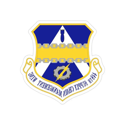 448th Supply Chain Managment Wing (U.S. Air Force) REVERSE PRINT Transparent Die-Cut STICKER - The Sticker Space