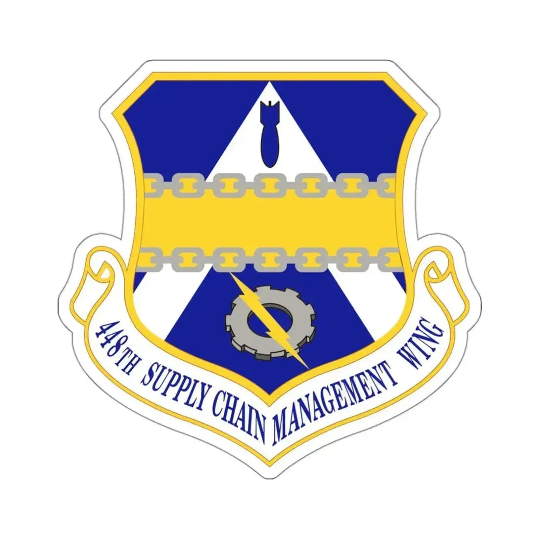 448th Supply Chain Managment Wing (U.S. Air Force) STICKER Vinyl Die-Cut Decal 3 Inch - The Sticker Space
