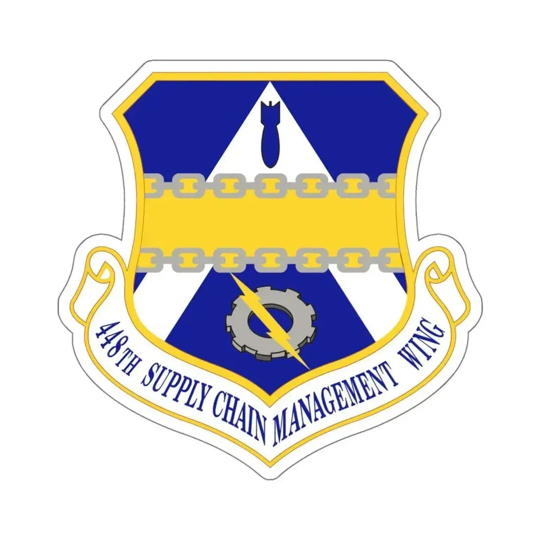 448th Supply Chain Managment Wing (U.S. Air Force) STICKER Vinyl Die-Cut Decal 4 Inch - The Sticker Space