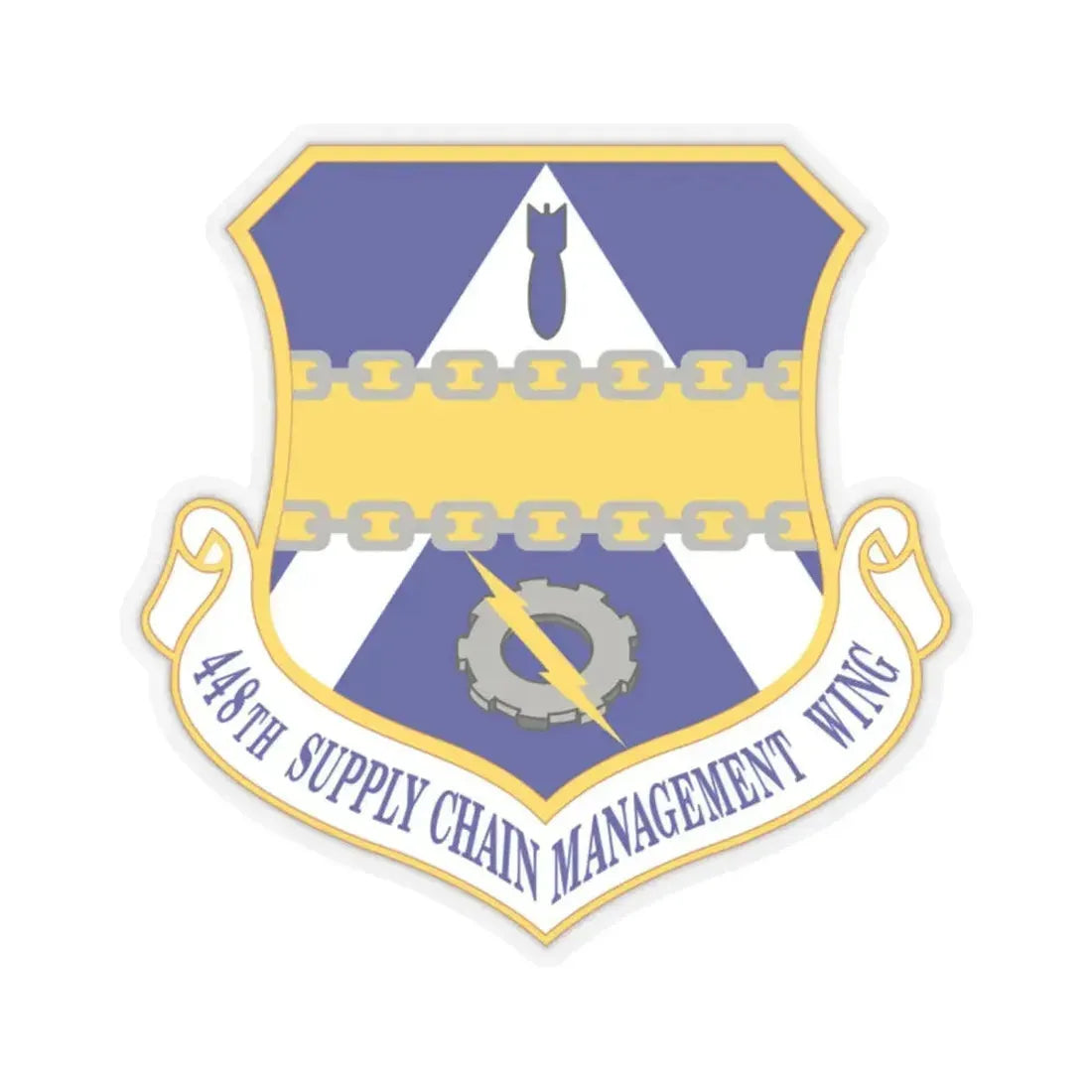 448th Supply Chain Managment Wing (U.S. Air Force) STICKER Vinyl Kiss-Cut Decal 2 Inch Transparent - The Sticker Space