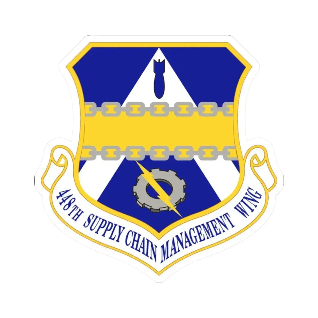448th Supply Chain Managment Wing (U.S. Air Force) STICKER Vinyl Kiss-Cut Decal 2 Inch White - The Sticker Space