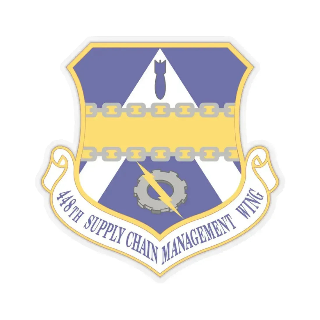 448th Supply Chain Managment Wing (U.S. Air Force) STICKER Vinyl Kiss-Cut Decal 3 Inch Transparent - The Sticker Space