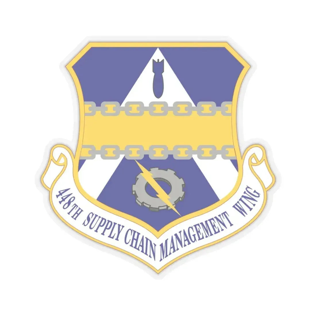 448th Supply Chain Managment Wing (U.S. Air Force) STICKER Vinyl Kiss-Cut Decal 4 Inch Transparent - The Sticker Space