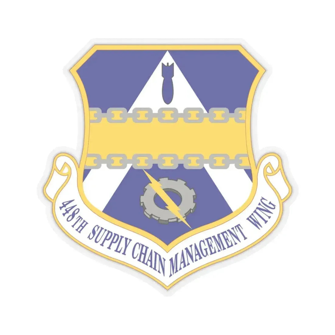 448th Supply Chain Managment Wing (U.S. Air Force) STICKER Vinyl Kiss-Cut Decal 6 Inch Transparent - The Sticker Space