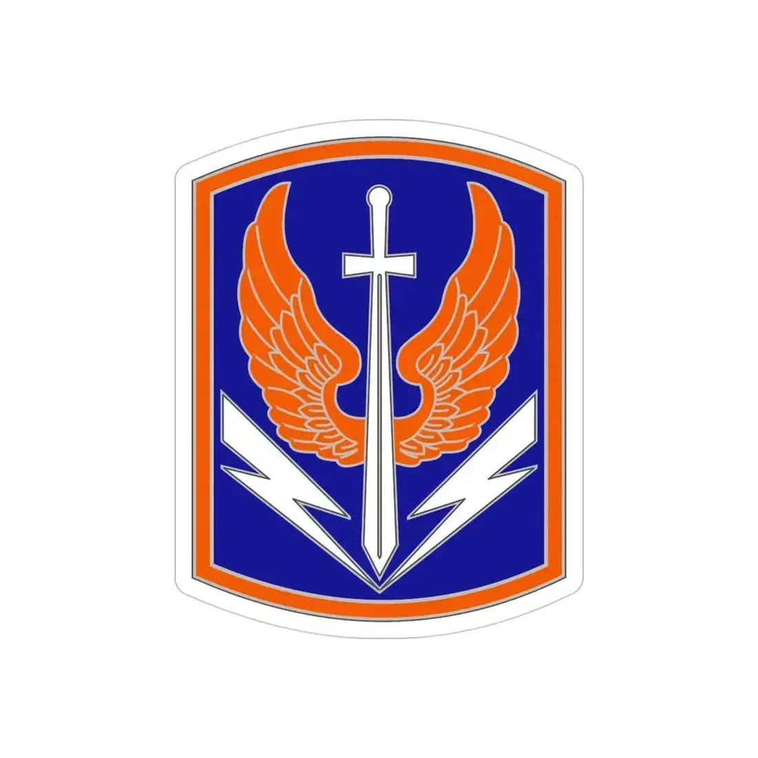 449 Aviation Brigade (U.S. Army) REVERSE PRINT Transparent Die-Cut STICKER 4 Inch Die-Cut Transparent - The Sticker Space