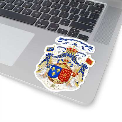 Grand Royal Coat of Arms of France & Navarre - STICKER Vinyl Kiss-Cut Decal