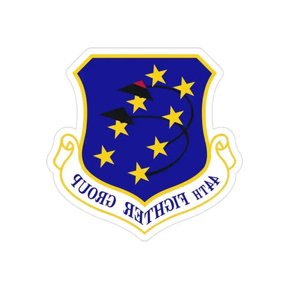 44th Fighter Group (U.S. Air Force) REVERSE PRINT Transparent Die-Cut STICKER 3 Inch Die-Cut Transparent - The Sticker Space