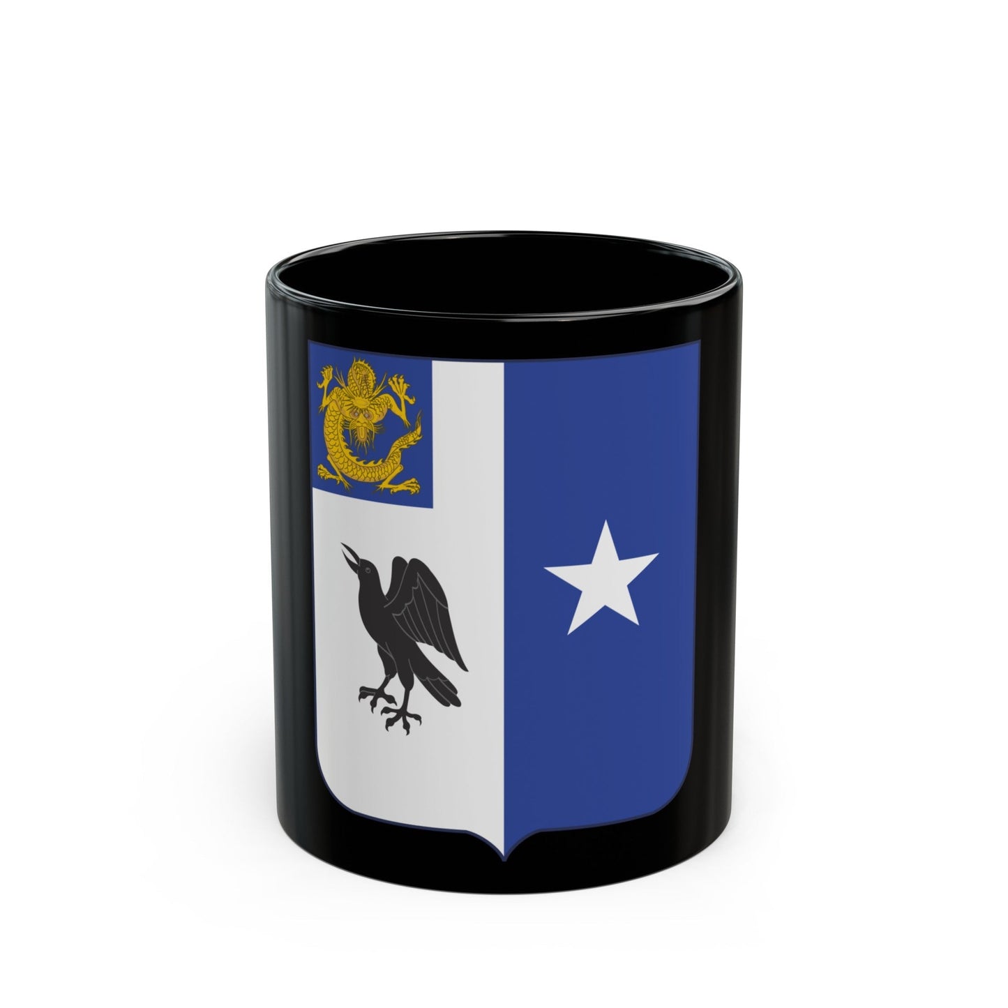 44th Infantry Regiment (U.S. Army) Black Coffee Mug-11oz-The Sticker Space