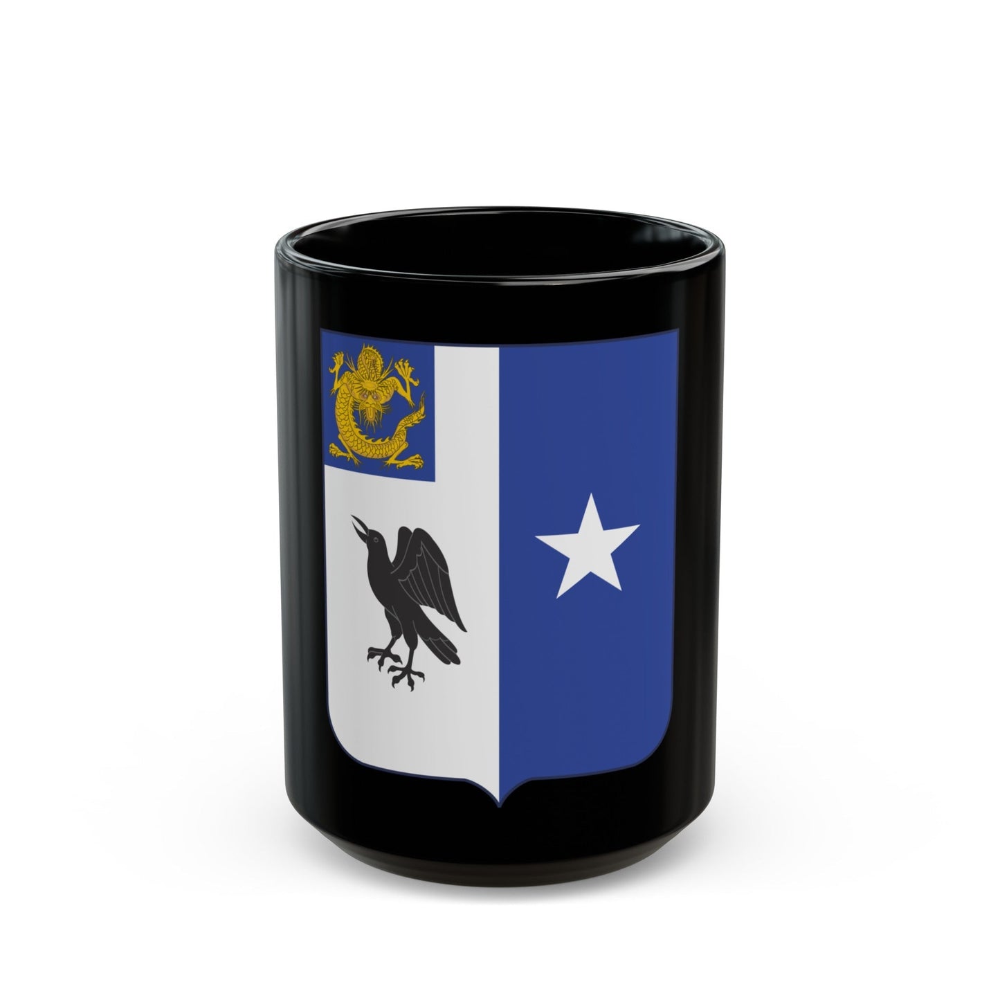 44th Infantry Regiment (U.S. Army) Black Coffee Mug-15oz-The Sticker Space