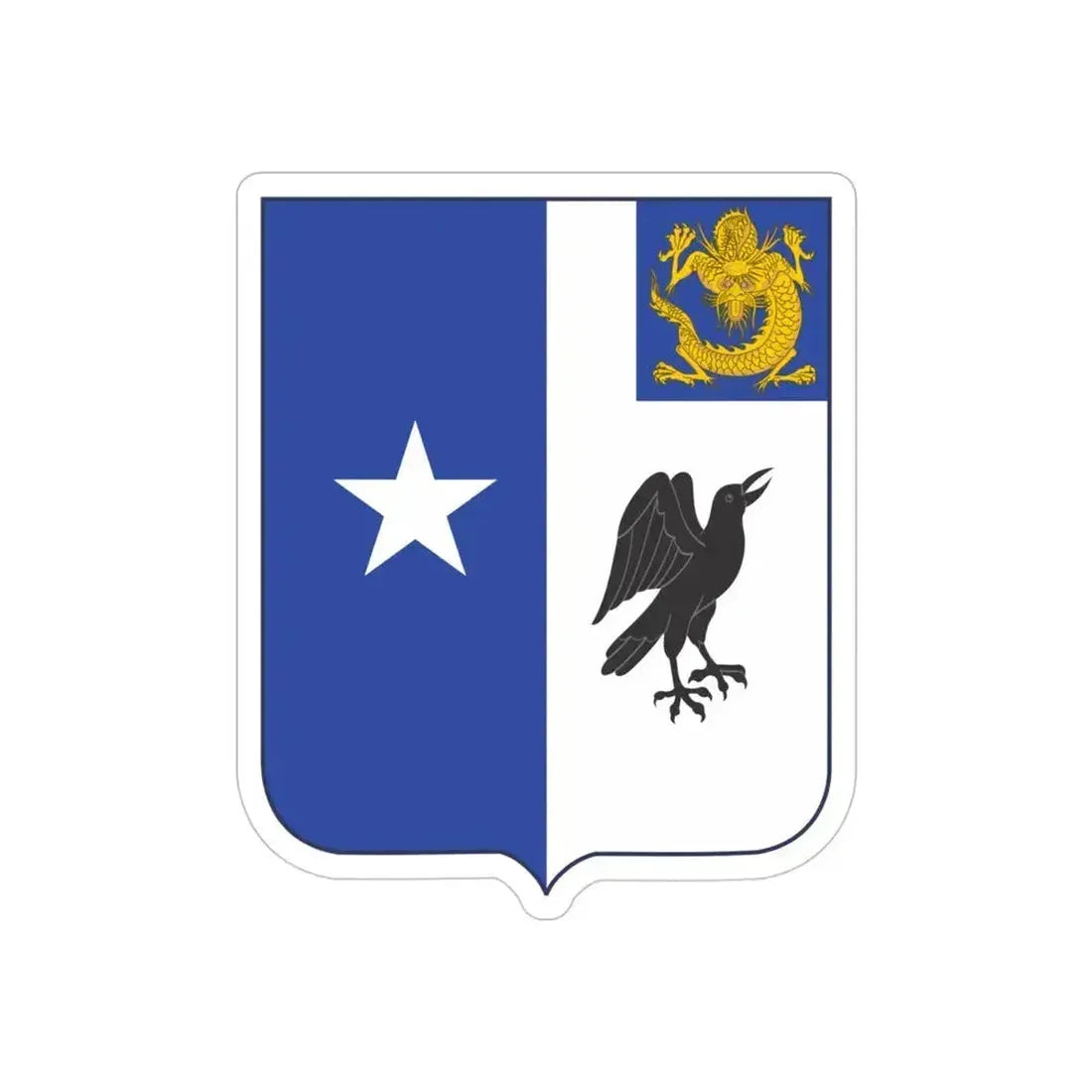 44th Infantry Regiment (U.S. Army) REVERSE PRINT Transparent Die-Cut STICKER 4 Inch Die-Cut Transparent - The Sticker Space
