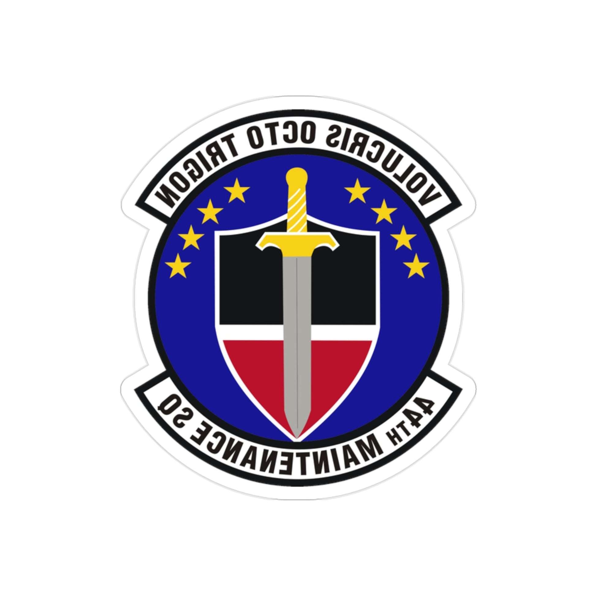 44th Maintenance Squadron (U.S. Air Force) REVERSE PRINT Transparent STICKER-2" × 2"-The Sticker Space