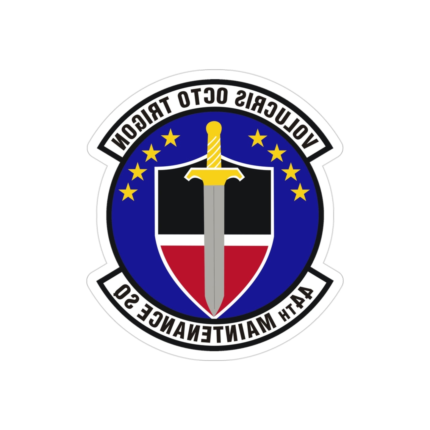 44th Maintenance Squadron (U.S. Air Force) REVERSE PRINT Transparent STICKER-3" × 3"-The Sticker Space