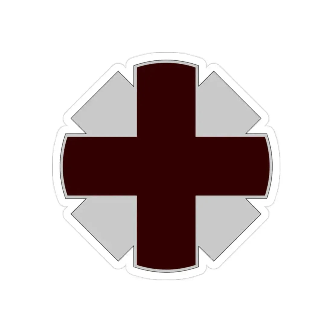 44th Medical Command DUI (U.S. Army) REVERSE PRINT Transparent Die-Cut STICKER 2 Inch Die-Cut Transparent - The Sticker Space