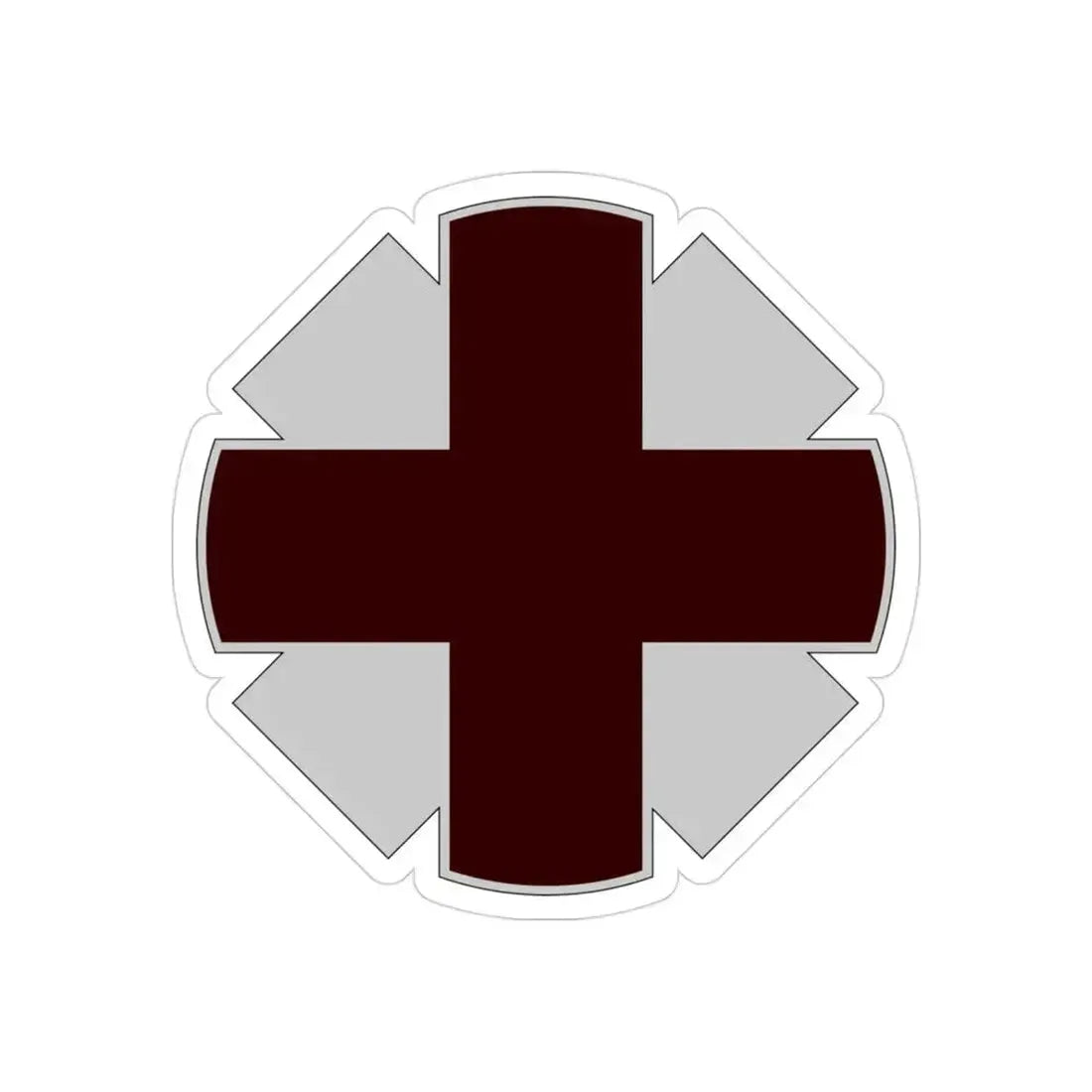 44th Medical Command DUI (U.S. Army) REVERSE PRINT Transparent Die-Cut STICKER 3 Inch Die-Cut Transparent - The Sticker Space