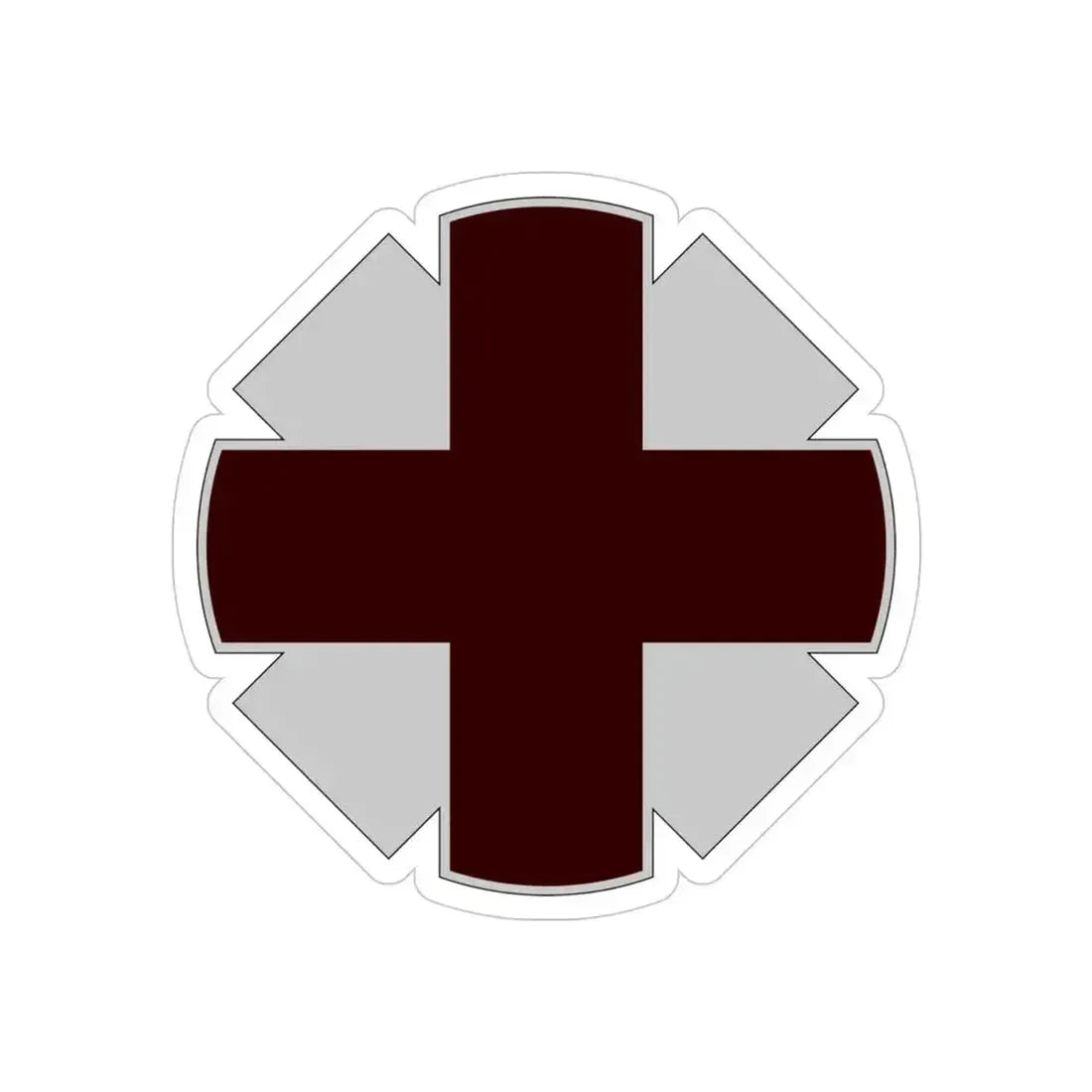 44th Medical Command DUI (U.S. Army) REVERSE PRINT Transparent Die-Cut STICKER 4 Inch Die-Cut Transparent - The Sticker Space