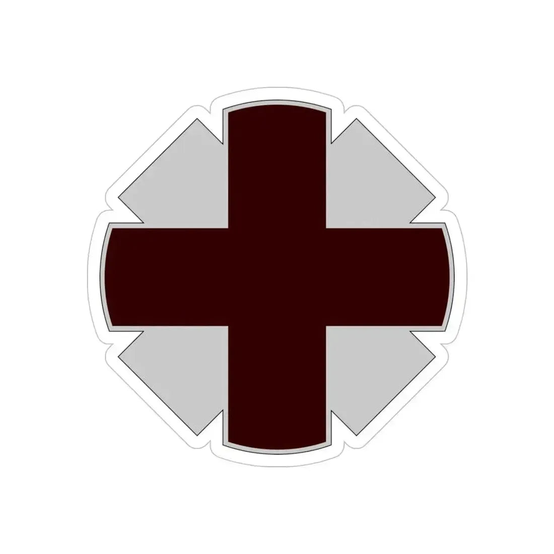 44th Medical Command DUI (U.S. Army) REVERSE PRINT Transparent Die-Cut STICKER 5 Inch Die-Cut Transparent - The Sticker Space