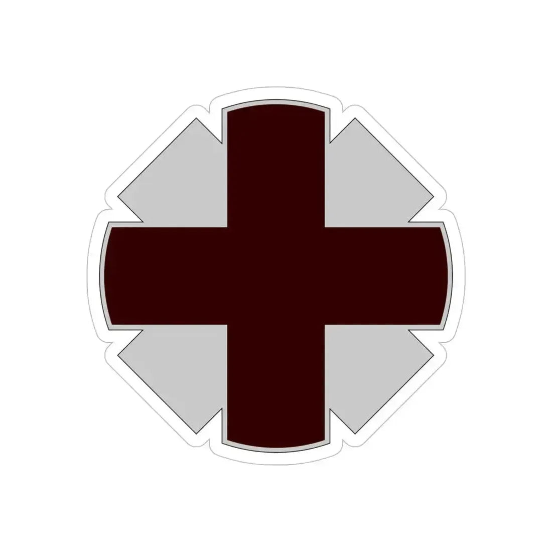 44th Medical Command DUI (U.S. Army) REVERSE PRINT Transparent Die-Cut STICKER 6 Inch Die-Cut Transparent - The Sticker Space