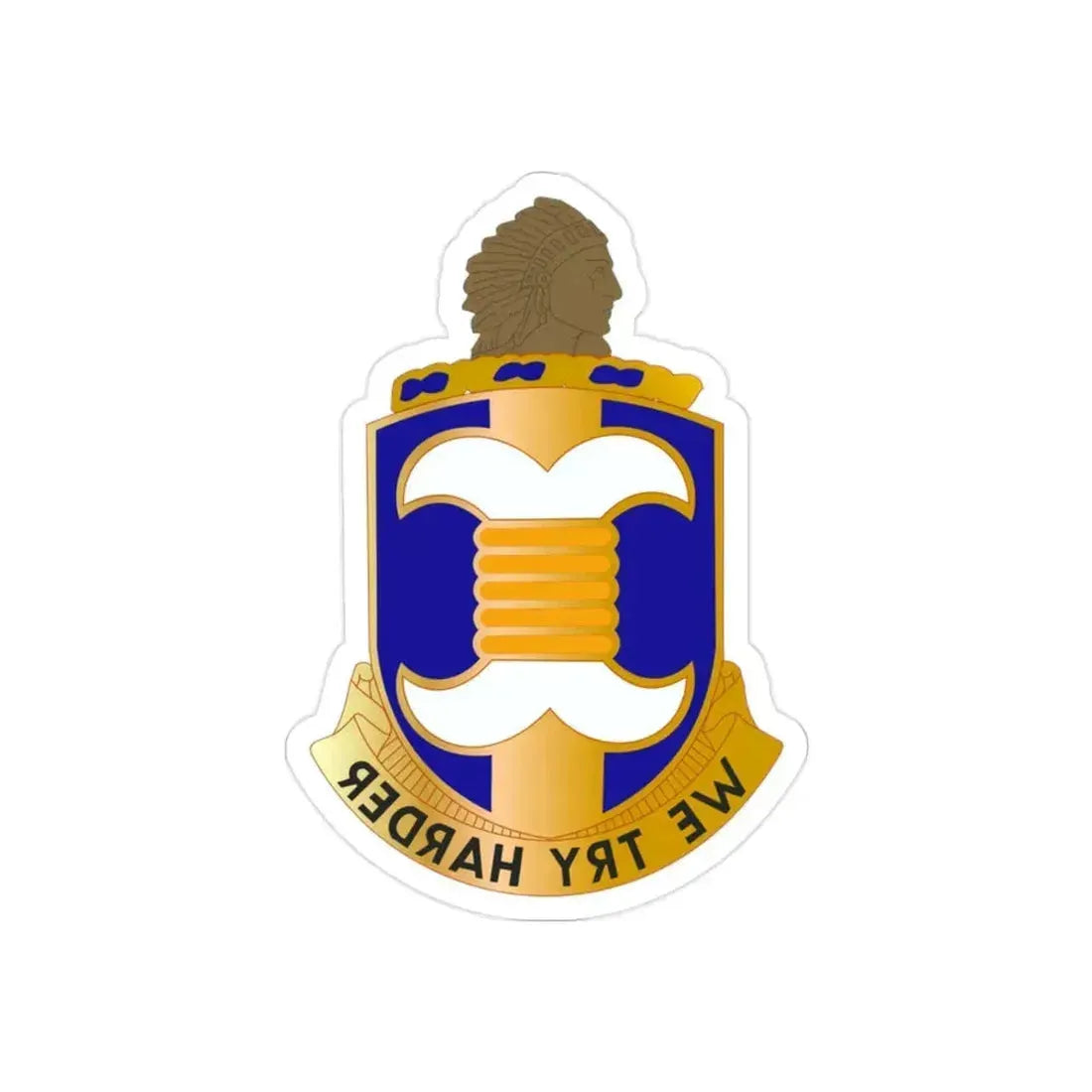 45 Aviation Battalion (U.S. Army) REVERSE PRINT Transparent Die-Cut STICKER 2 Inch Die-Cut Transparent - The Sticker Space