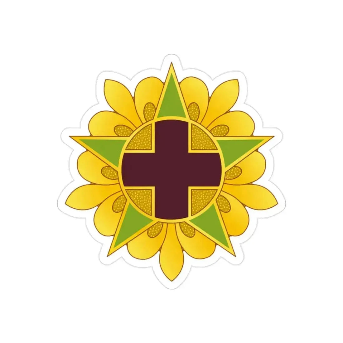 45 Field Hospital (U.S. Army) REVERSE PRINT Transparent Die-Cut STICKER - The Sticker Space