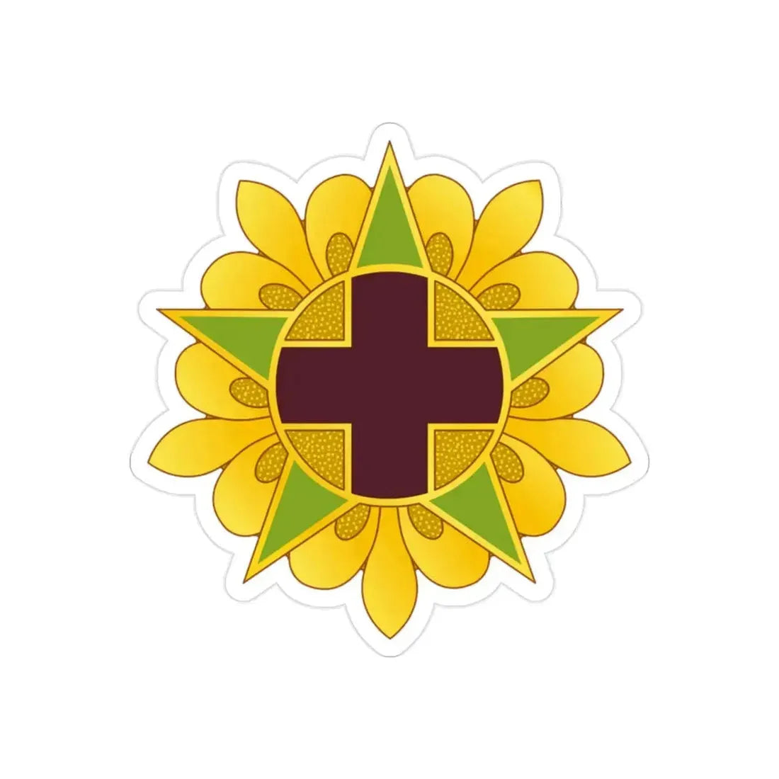 45 Field Hospital (U.S. Army) REVERSE PRINT Transparent Die-Cut STICKER - The Sticker Space