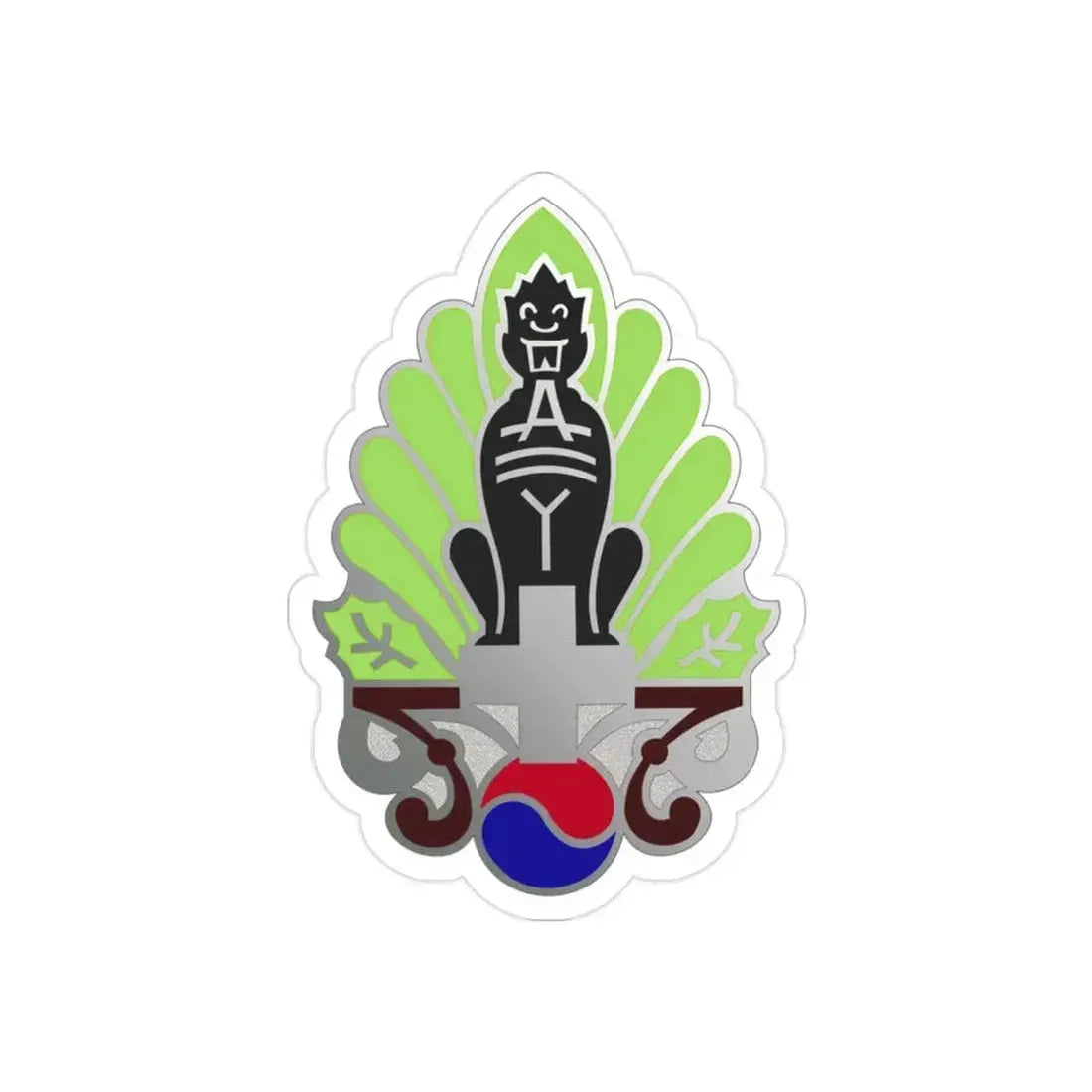 45 Surgical Hospital (U.S. Army) REVERSE PRINT Transparent Die-Cut STICKER 2 Inch Die-Cut Transparent - The Sticker Space