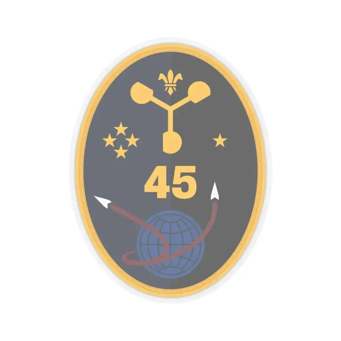 45 Weather Squadron (U.S. Space Force) STICKER Vinyl Kiss-Cut Decal 4 Inch Transparent - The Sticker Space