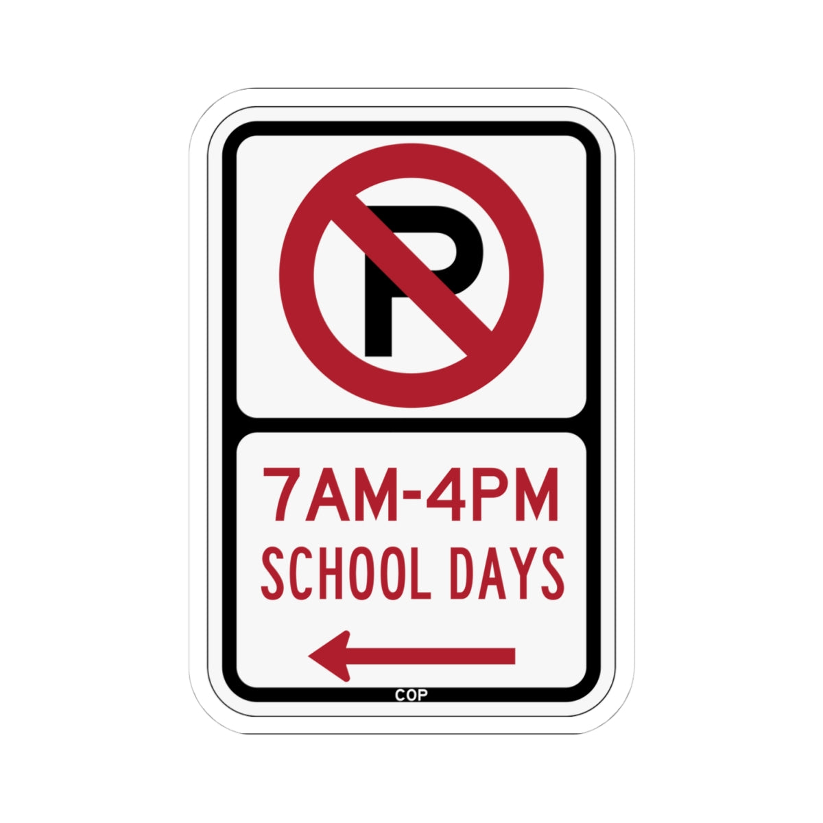 PBOT Road sign P1600R (Oregon) (Road Sign) STICKER Vinyl Kiss-Cut Decal