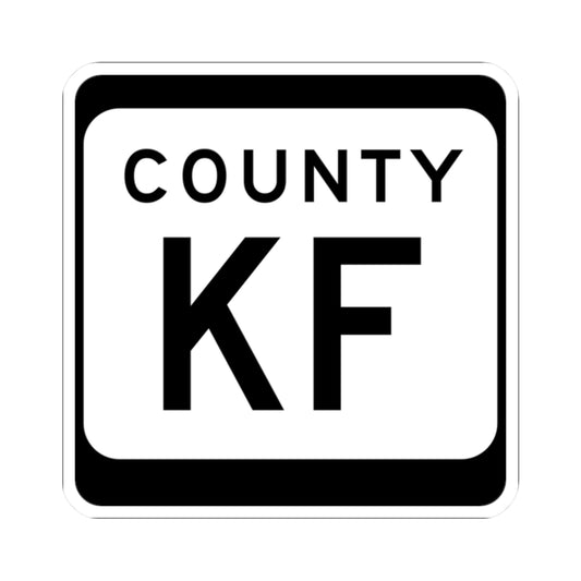 WIS County KF (Wisconsin) (Road Sign) STICKER Vinyl Kiss-Cut Decal