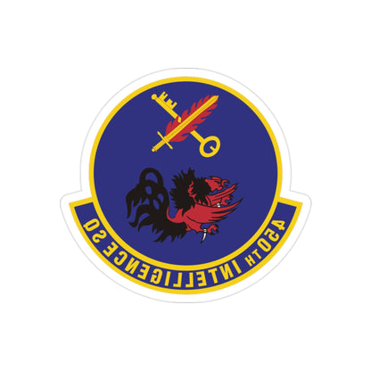 450th Intelligence Squadron (U.S. Air Force) REVERSE PRINT Transparent STICKER-2" × 2"-The Sticker Space