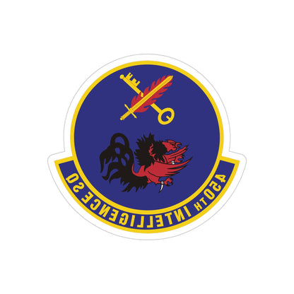 450th Intelligence Squadron (U.S. Air Force) REVERSE PRINT Transparent STICKER-5" × 5"-The Sticker Space