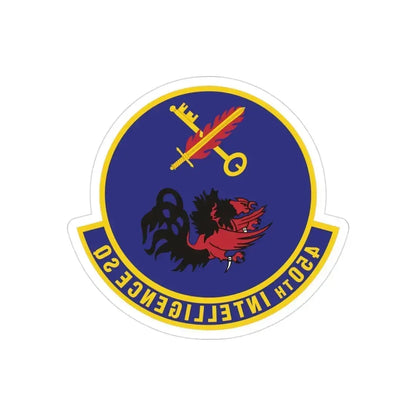 450th Intelligence Squadron (U.S. Air Force) REVERSE PRINT Transparent Die-Cut STICKER 3 Inch Die-Cut Transparent - The Sticker Space