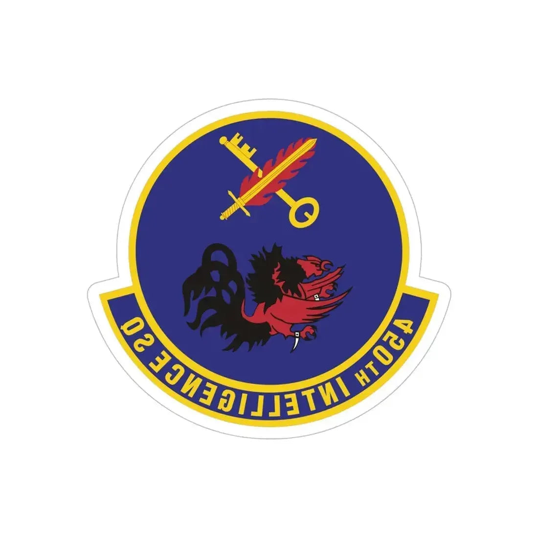 450th Intelligence Squadron (U.S. Air Force) REVERSE PRINT Transparent Die-Cut STICKER - The Sticker Space