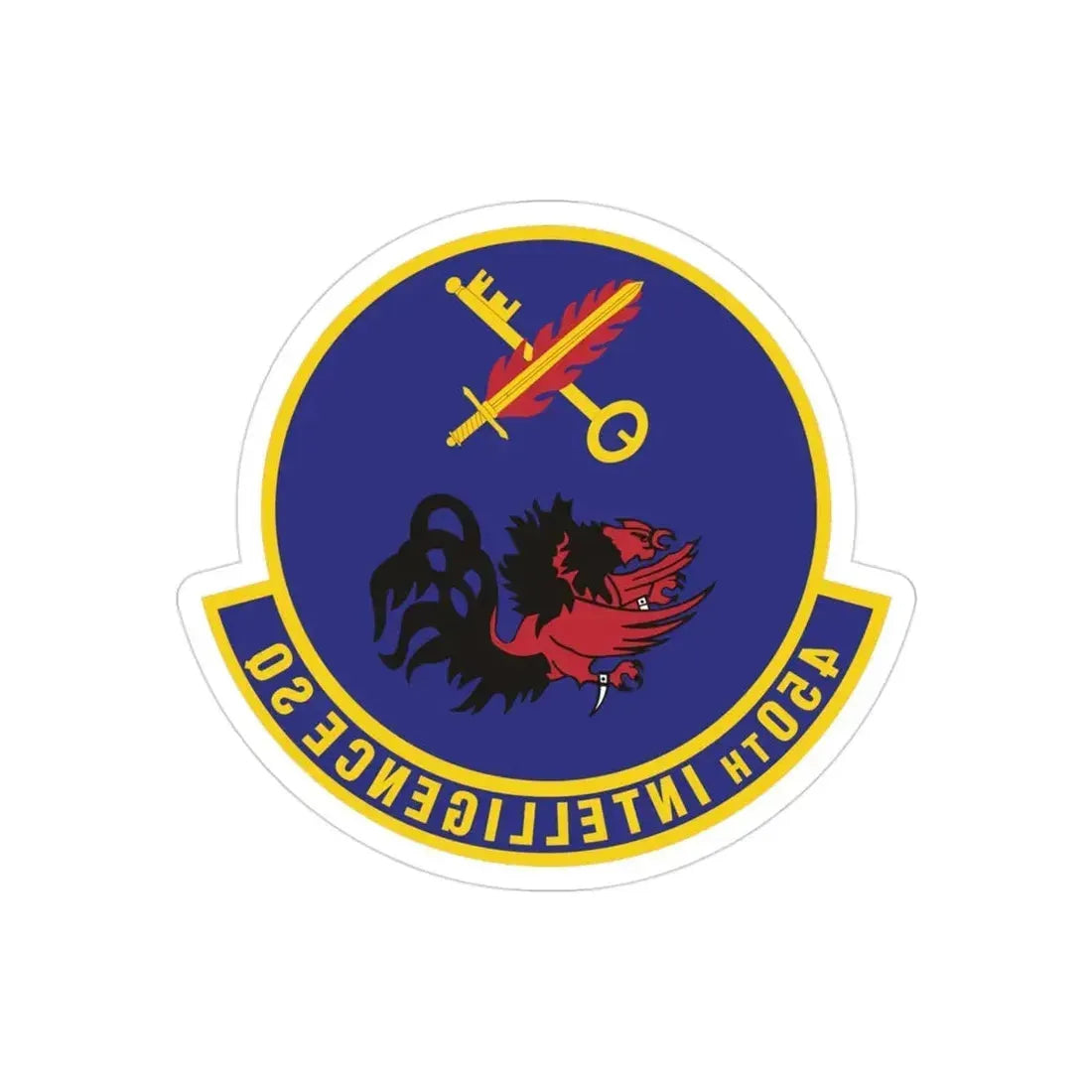 450th Intelligence Squadron (U.S. Air Force) REVERSE PRINT Transparent Die-Cut STICKER - The Sticker Space