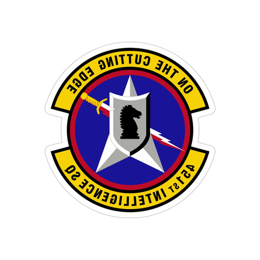 451 Intelligence Squadron ACC (U.S. Air Force) REVERSE PRINT Transparent STICKER-6" × 6"-The Sticker Space