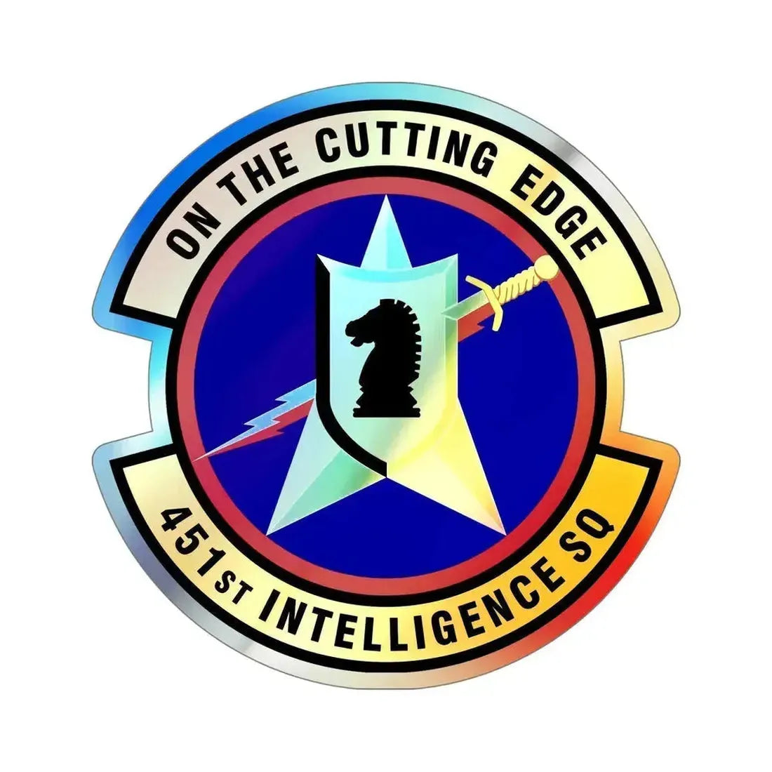 451 Intelligence Squadron ACC (U.S. Air Force) Holographic STICKER Die-Cut Vinyl Decal 6 Inch Holographic - The Sticker Space