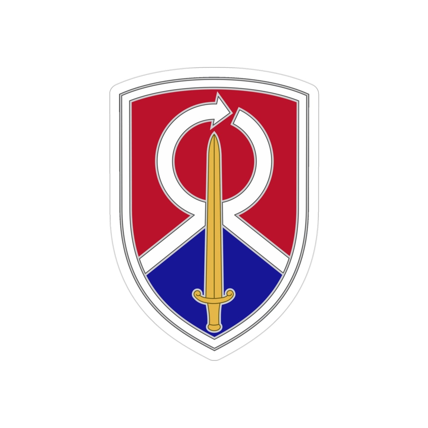 451 Sustainment Command 2 (U.S. Army) REVERSE PRINT Transparent STICKER-3" × 3"-The Sticker Space