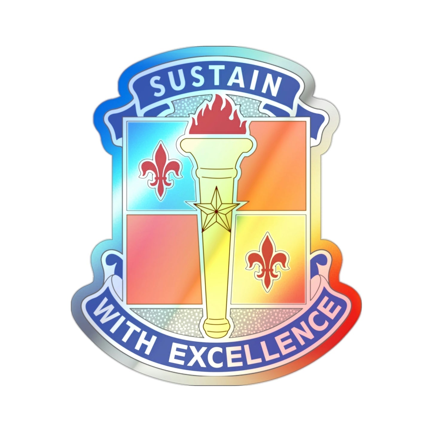 451 Sustainment Command 3 (U.S. Army) Holographic STICKER Die-Cut Vinyl Decal-2 Inch-The Sticker Space