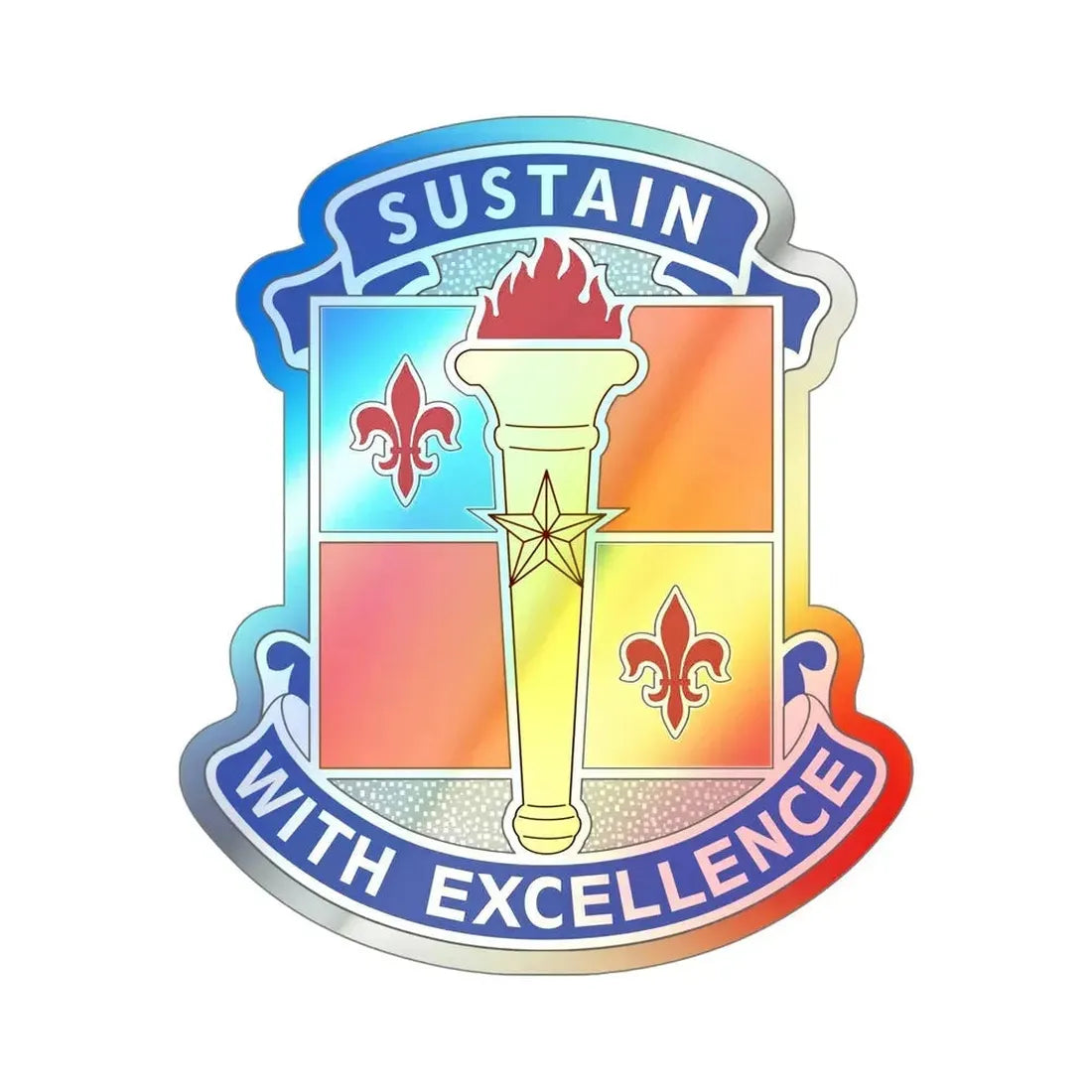 451 Sustainment Command 3 (U.S. Army) Holographic STICKER Die-Cut Vinyl Decal - The Sticker Space