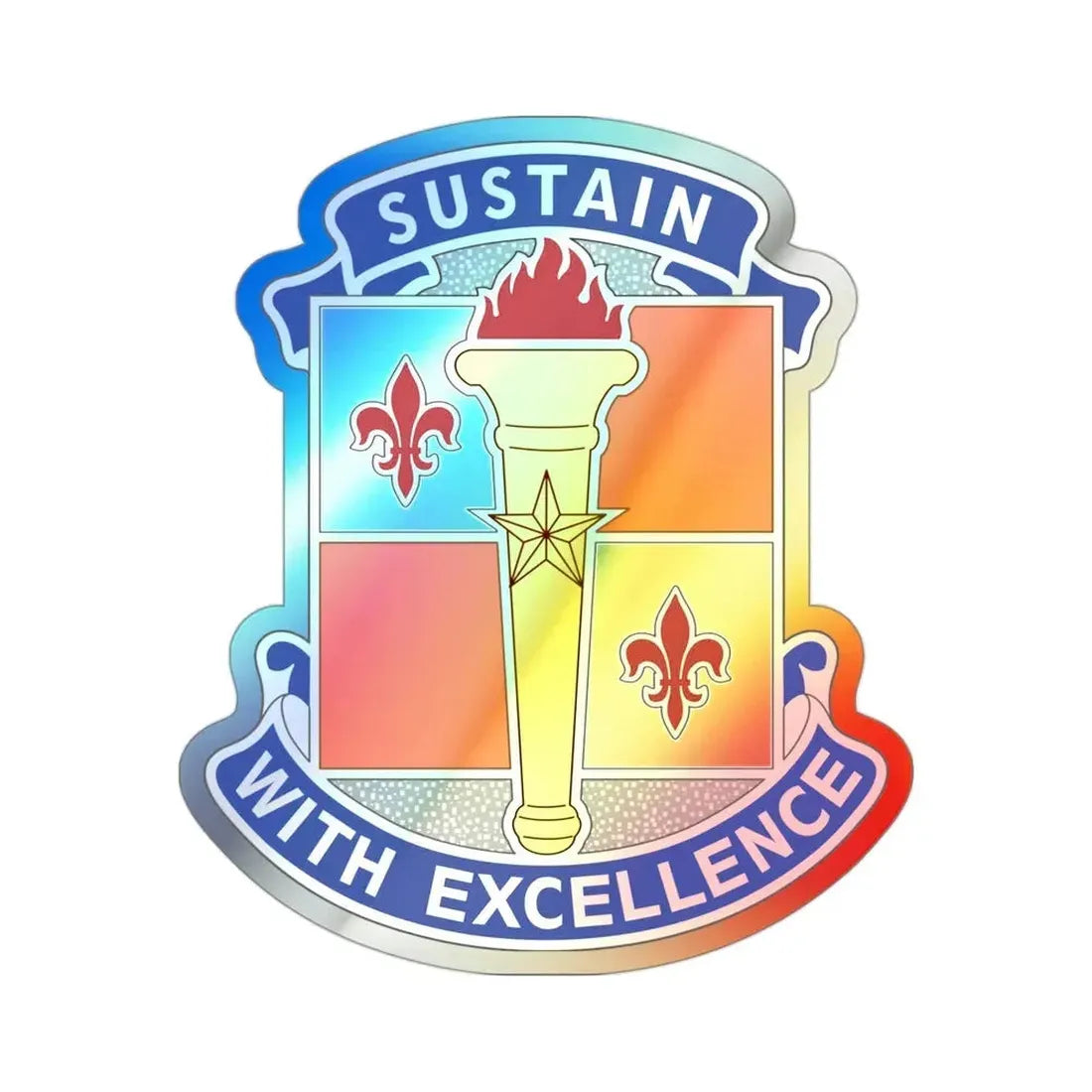 451 Sustainment Command 3 (U.S. Army) Holographic STICKER Die-Cut Vinyl Decal - The Sticker Space