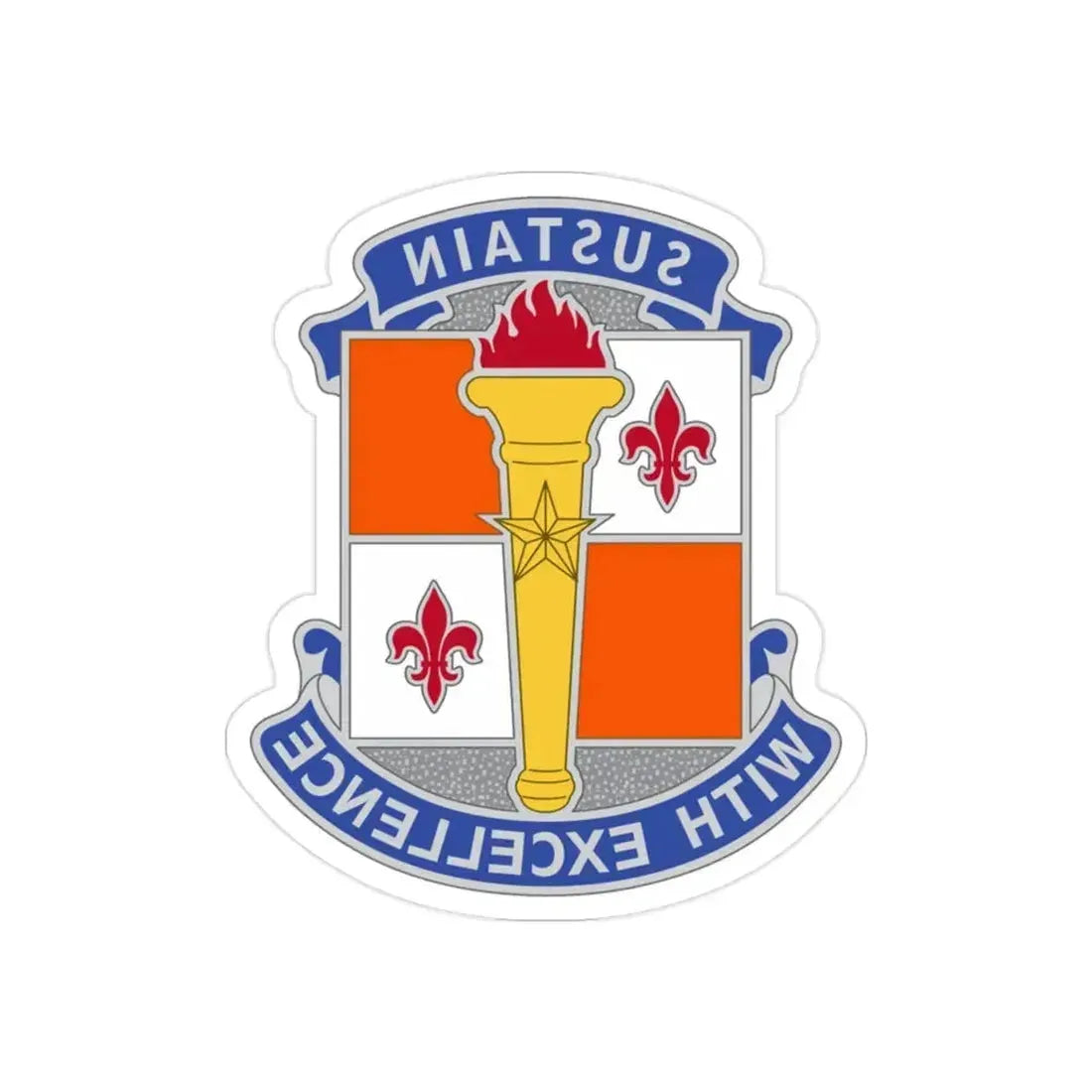 451 Sustainment Command 3 (U.S. Army) REVERSE PRINT Transparent Die-Cut STICKER 2 Inch Die-Cut Transparent - The Sticker Space