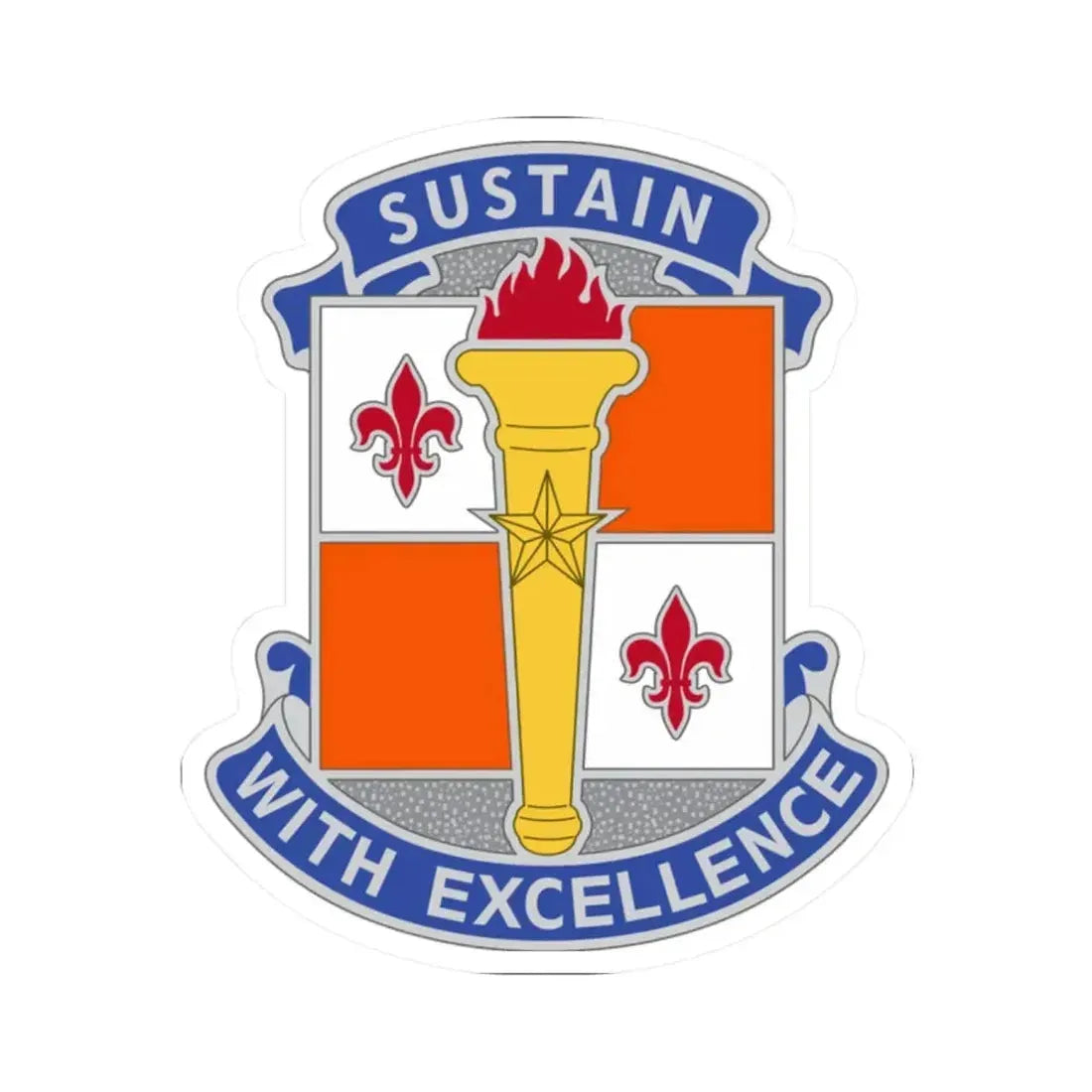 451 Sustainment Command 3 (U.S. Army) STICKER Vinyl Kiss-Cut Decal 2 Inch White - The Sticker Space