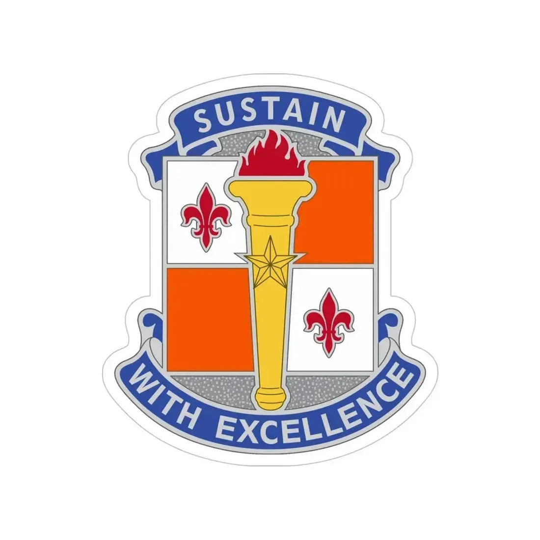 451 Sustainment Command 3 (U.S. Army) Transparent STICKER Die-Cut Vinyl Decal 5 Inch - The Sticker Space